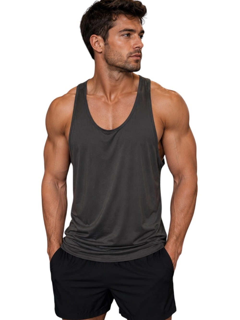 Reebok Performance Training Muscle Tank Top Shirt Men's 2XL Sleeveless Black Gym